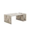 Τραπέζι σαλονιού - Memo - Χρώμα Μπεζ με Εφέ Μαρμάρου - 89,8x50x32,4εκ