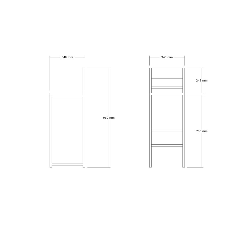 Table & Chairs Set (3 Pieces) Tibet - Oak Oak
Black