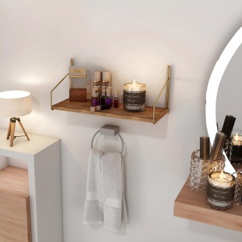 Wall Shelf Dekoratif Duvar Rafı Gold
Brown