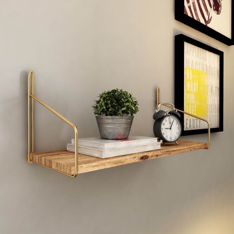 Wall Shelf Dekoratif Duvar Rafı Gold
Brown
