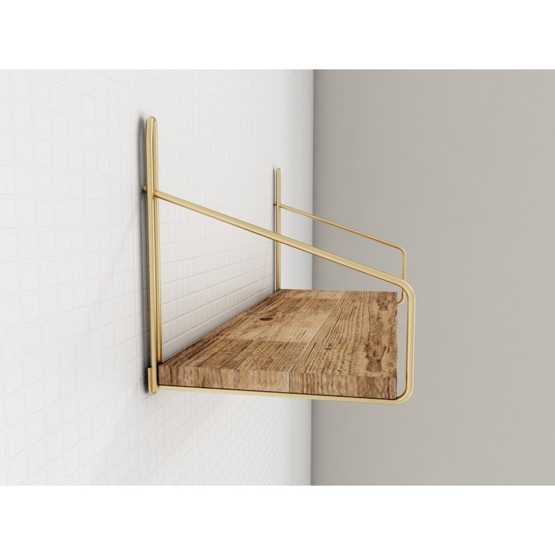 Wall Shelf Dekoratif Duvar Rafı Gold
Brown