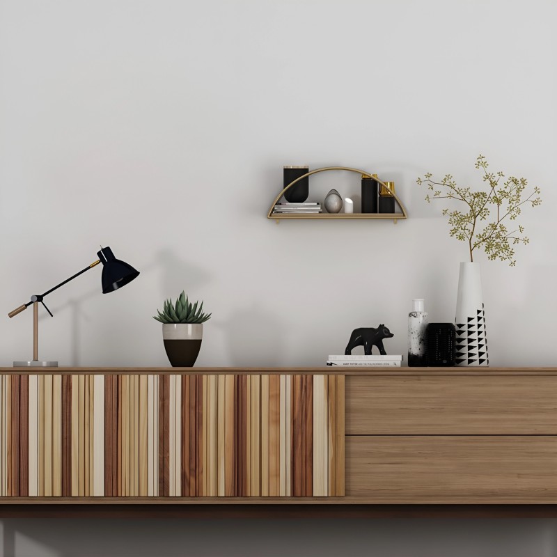 Hanah Home Wall Shelf Dekoratif Duvar Rafı 2 Gold
Brown