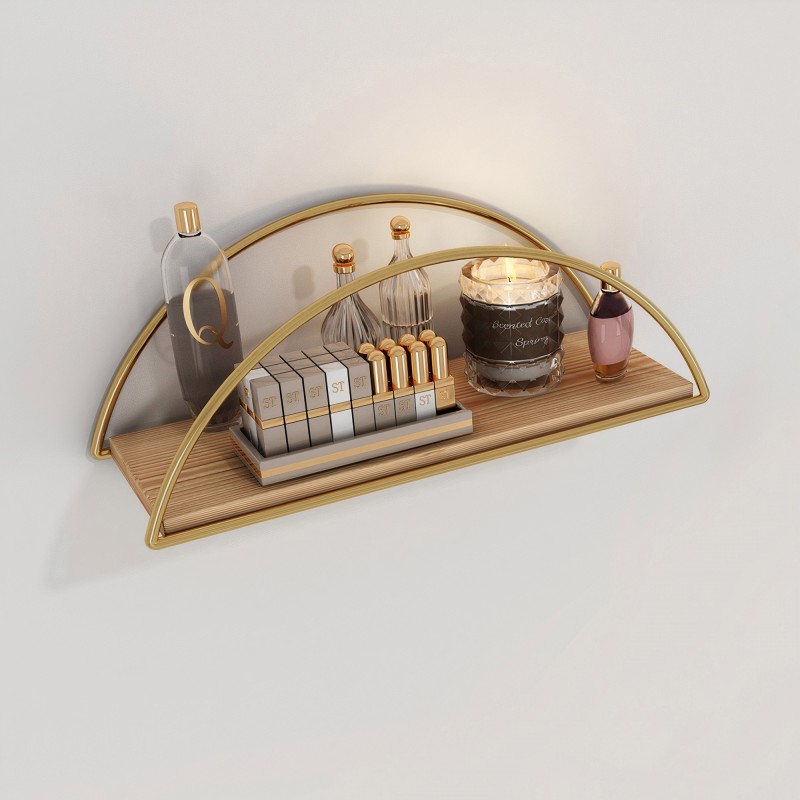 Hanah Home Wall Shelf Dekoratif Duvar Rafı 2 Gold
Brown