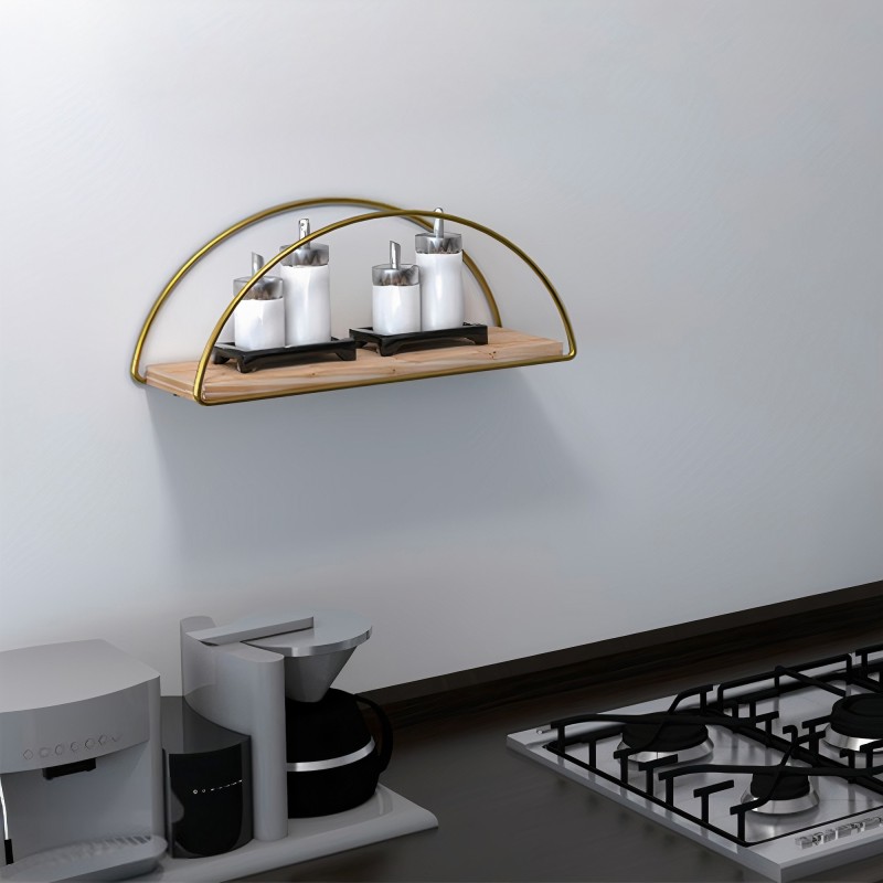 Hanah Home Wall Shelf Dekoratif Duvar Rafı 2 Gold
Brown