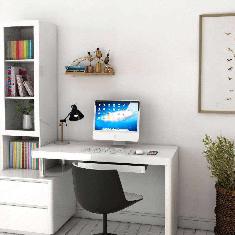 Hanah Home Wall Shelf Dekoratif Duvar Rafı 2 Gold
Brown