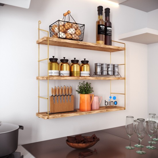 Wall Shelf 3lü Duvar Rafı, Kitaplık Gold
Brown Wall Shelf 3lü Duvar Rafı, Kitaplık Gold
Brown