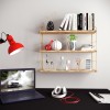 Wall Shelf 3lü Duvar Rafı, Kitaplık Gold
Brown