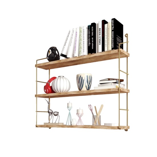 Wall Shelf 3lü Duvar Rafı, Kitaplık Gold
Brown Wall Shelf 3lü Duvar Rafı, Kitaplık Gold
Brown