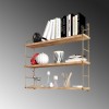 Wall Shelf 3lü Duvar Rafı, Kitaplık Gold
Brown