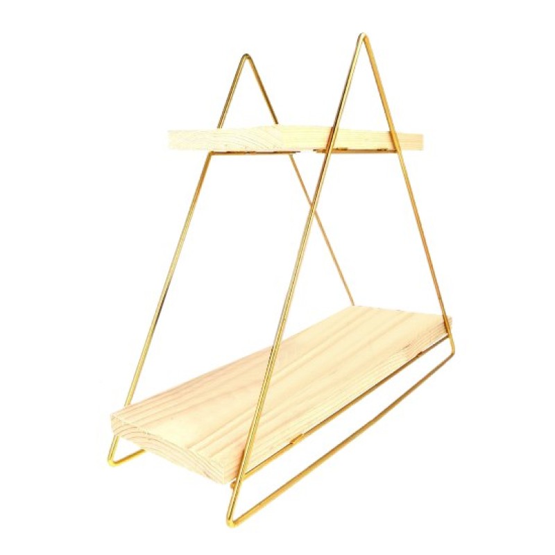 Wall Shelf Masa Servis Rafı, Organize Çok Amaçlı Düzenleyici Gold
Brown