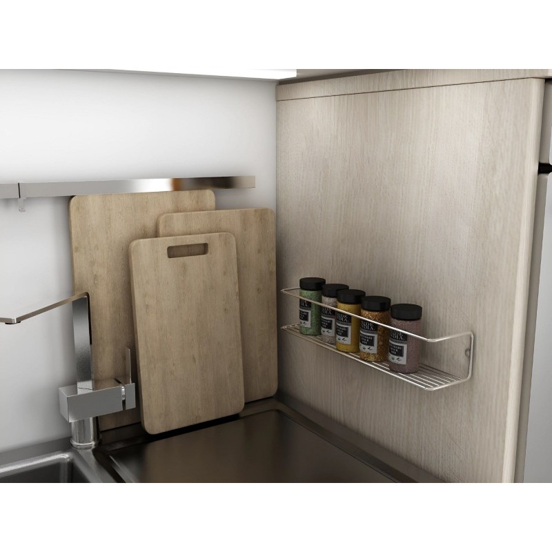 Wall Shelf Banyo Makyaj Rafı, Baharatlık - Chrome Chrome