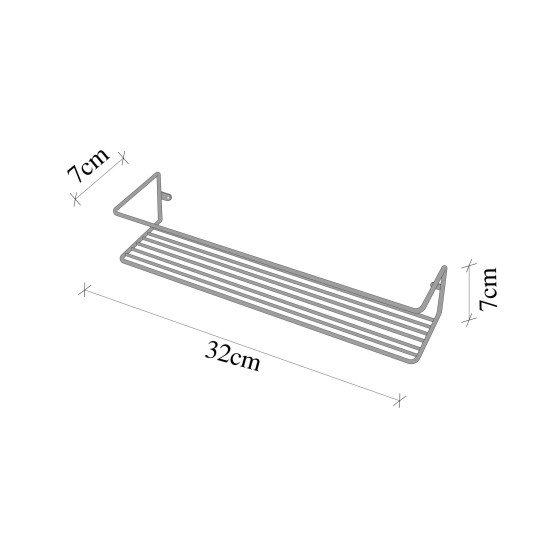 Wall Shelf Banyo Makyaj Rafı, Baharatlık - Chrome Chrome Wall Shelf Banyo Makyaj Rafı, Baharatlık - Chrome Chrome