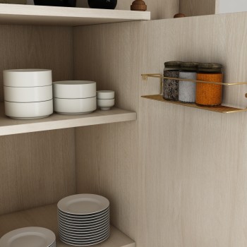 Wall Shelf Banyo Makyaj Rafı, Baharatlık - Gold Gold