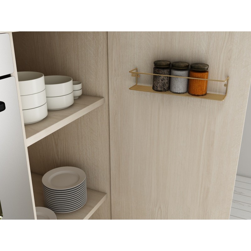 Wall Shelf Banyo Makyaj Rafı, Baharatlık - Gold Gold