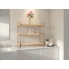 Hanah Home Wall Shelf Masa Üstü 3 Katlı Organizer, Servis Rafı Gold
Brown