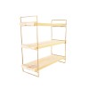 Hanah Home Wall Shelf Masa Üstü 3 Katlı Organizer, Servis Rafı Gold
Brown