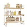 Hanah Home Wall Shelf Masa Üstü 3 Katlı Organizer, Servis Rafı Gold
Brown