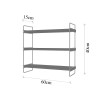 Hanah Home Wall Shelf Masa Üstü 3 Katlı Organizer, Servis Rafı Gold
Brown