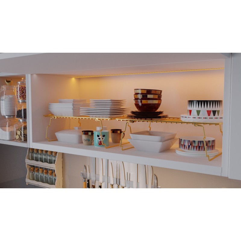 Wall Shelf Dolap Ici Organizer Gold
Brown