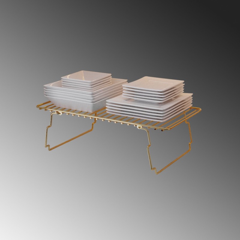 Wall Shelf Dolap Ici Organizer Gold
Brown