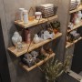 Wall Shelf Prizma Raf, Büyük Boy Salon Tipi Gold
Brown