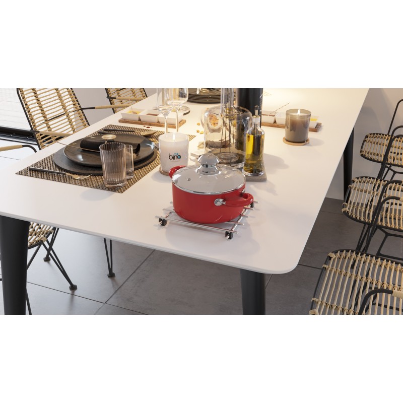 Aberto Design Trivet Tezgah Koruyucu Metal Krom Chrome