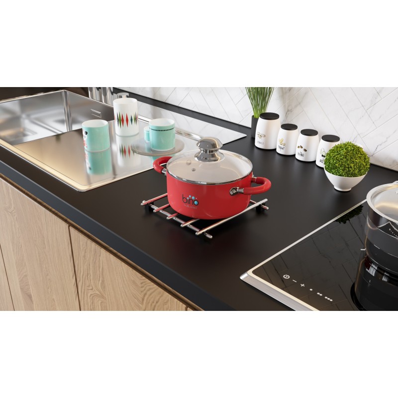 Aberto Design Trivet Tezgah Koruyucu Metal Krom Chrome