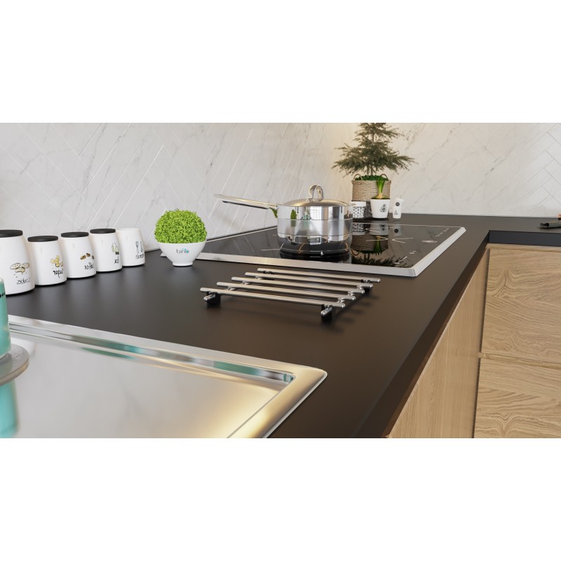 Aberto Design Trivet Tezgah Koruyucu Metal Krom Chrome