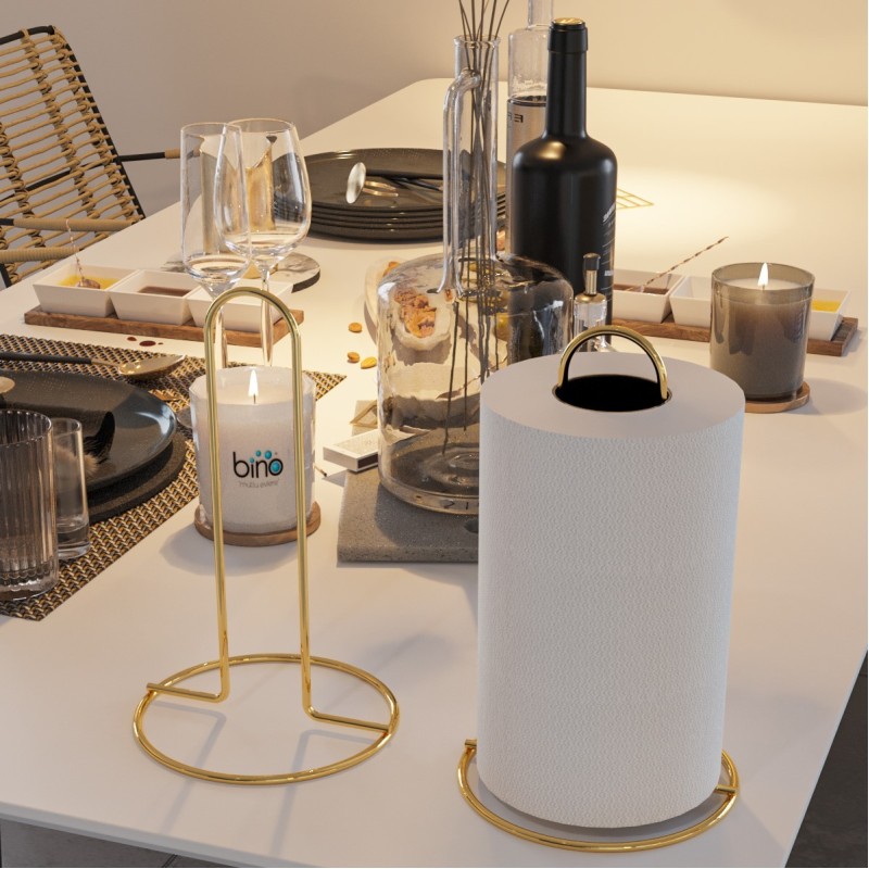 Aberto Design Paper Towel Holder Havlu Kağıt Rulo Peçetelik Gold