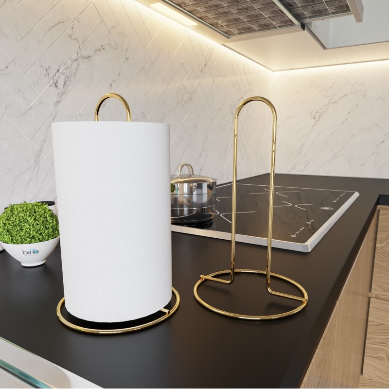 Aberto Design Paper Towel Holder Havlu Kağıt Rulo Peçetelik Gold