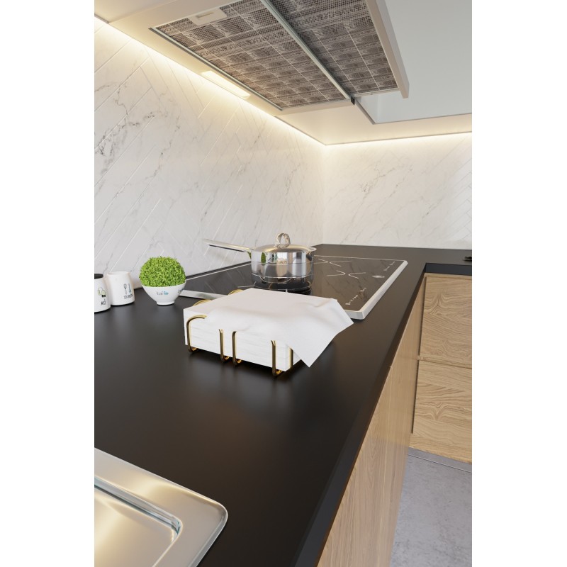 Aberto Design Napkin Holder Kare Peçetelik Gold