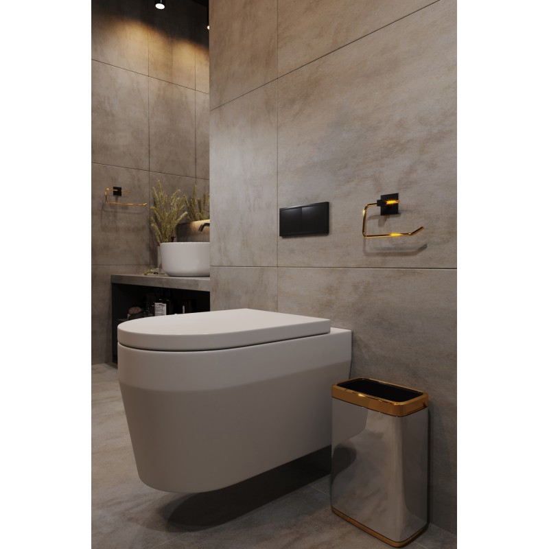 Aberto Design Toilet Paper Holder Wc Kağıtlık, Tuvalet Kağıdı Askısı Gold