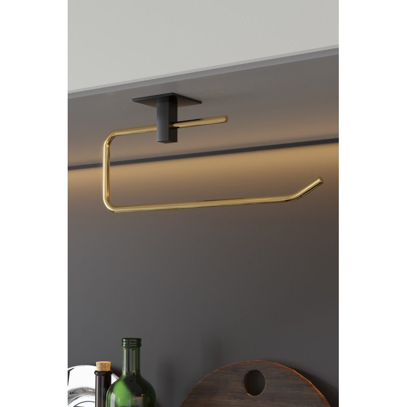 Aberto Design Paper Towel Holder Kağıt Havluluk, Banyo Askısı Gold