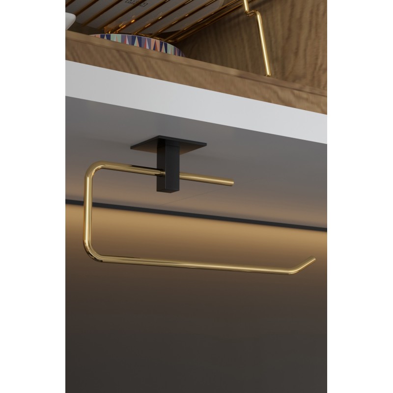 Aberto Design Paper Towel Holder Kağıt Havluluk, Banyo Askısı Gold