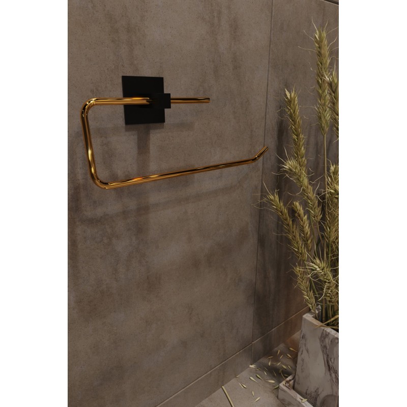 Aberto Design Paper Towel Holder Kağıt Havluluk, Banyo Askısı Gold