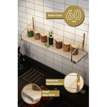 Wall Shelf Duvar Rafı 60 cm Extra Gold
Brown