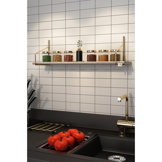 Wall Shelf Duvar Rafı 60 cm Extra Gold
Brown