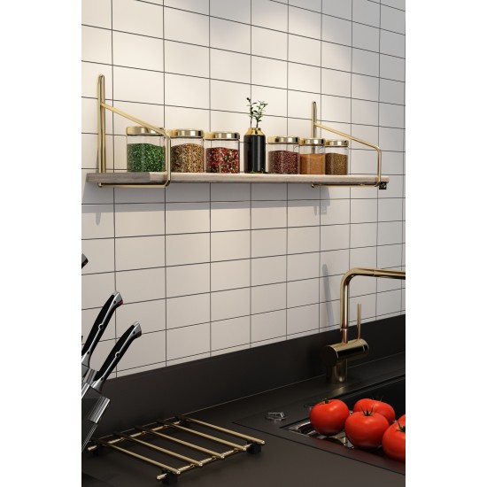 Wall Shelf Duvar Rafı 60 cm Extra Gold
Brown