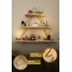 Wall Shelf Duvar Rafı, Tezgah Üstü Kullanım Gold
Brown