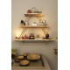 Wall Shelf Duvar Rafı, Tezgah Üstü Kullanım Gold
Brown