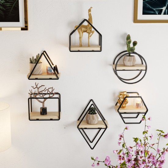 Wall Shelf Minyatür Raflar 6lı Set Gold
Black Wall Shelf Minyatür Raflar 6lı Set Gold
Black