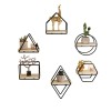 Wall Shelf Minyatür Raflar 6lı Set Gold
Black