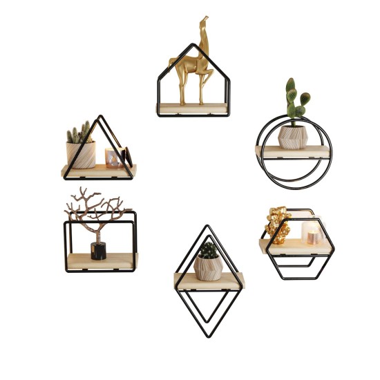Wall Shelf Minyatür Raflar 6lı Set Gold
Black Wall Shelf Minyatür Raflar 6lı Set Gold
Black
