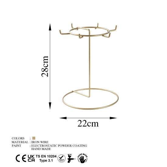 Jewellery Stand Organizer TK-001 Gold Aberto Design Jewellery Stand Organizer TK-001 Gold