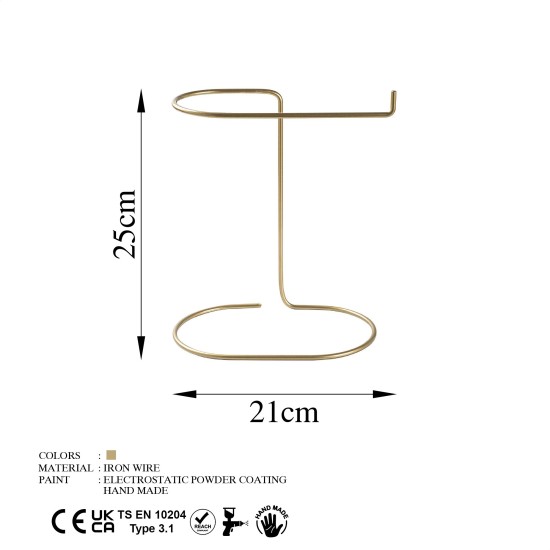 Jewellery Stand Organizer TK-002 Gold Aberto Design Jewellery Stand Organizer TK-002 Gold