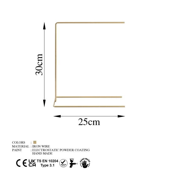 Jewellery Stand Organizer TK-005 Gold Aberto Design Jewellery Stand Organizer TK-005 Gold