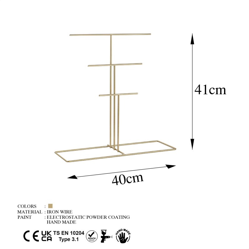 Aberto Design Jewellery Stand Organizer TK-006 Gold