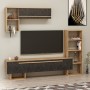 TV Unit Mega - Ciragan, Royal Marble Walnut
Black
