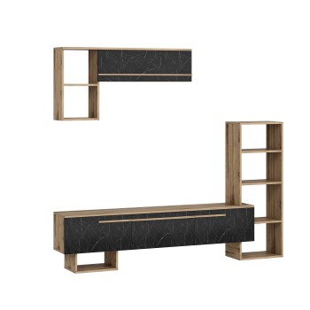 TV Unit Mega - Ciragan, Royal Marble Walnut
Black