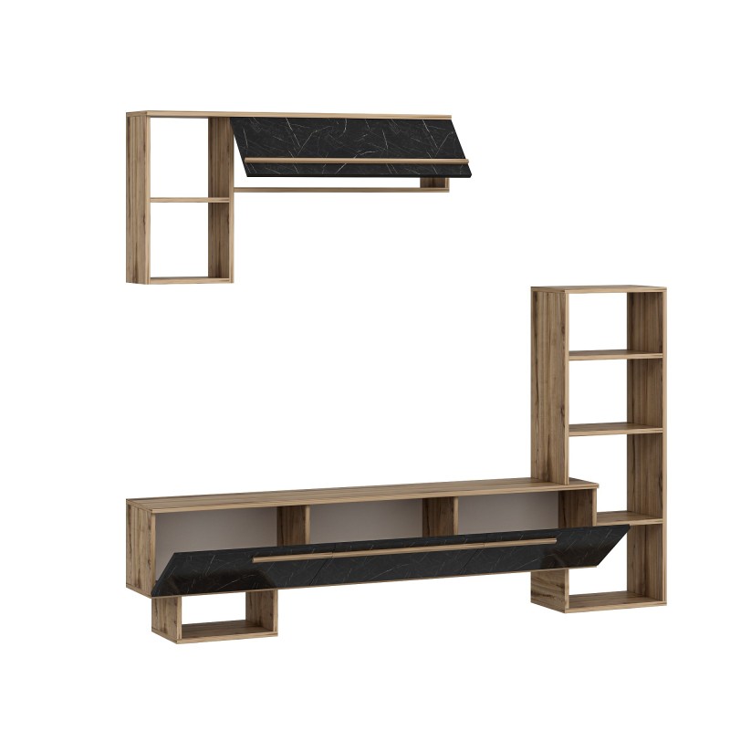 TV Unit Mega - Ciragan, Royal Marble Walnut
Black